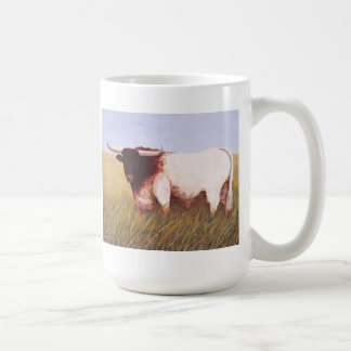 vitmugg med den Texas longhornen Kaffemugg