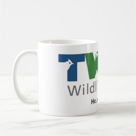 Vitmugg med logotypen kaffemugg