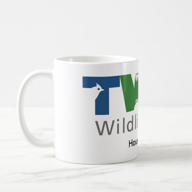 Vitmugg med logotypen kaffemugg (Vänster)