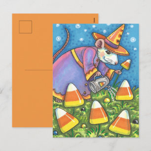 VITMUS I CANDY CORN GARDEN, FÄRGÄMNE OCH KUL HELG VYKORT