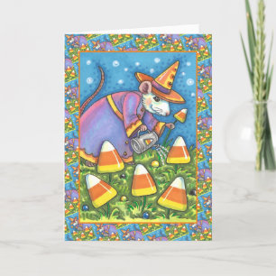 VITMUS I CANDY CORN GARDEN, FÄRGÄMNE OCH KUL HELGKORT