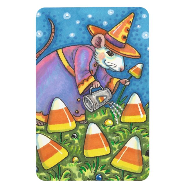 VITMUS I CANDY CORN GARDEN, FÄRGÄMNE OCH KUL MAGNET (Vertikal)