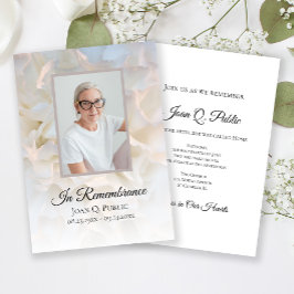 Vitnejlikor, Blommigt, dödsårsdag Inbjudningar