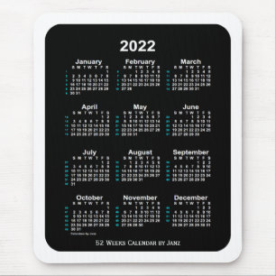 Vitneon 2022 52 vecka kalender vid Janz Musmatta