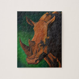 Vitnoshörningpussel Pussel