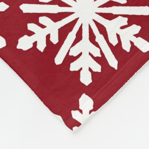 Vitnowflake Fleecefilt