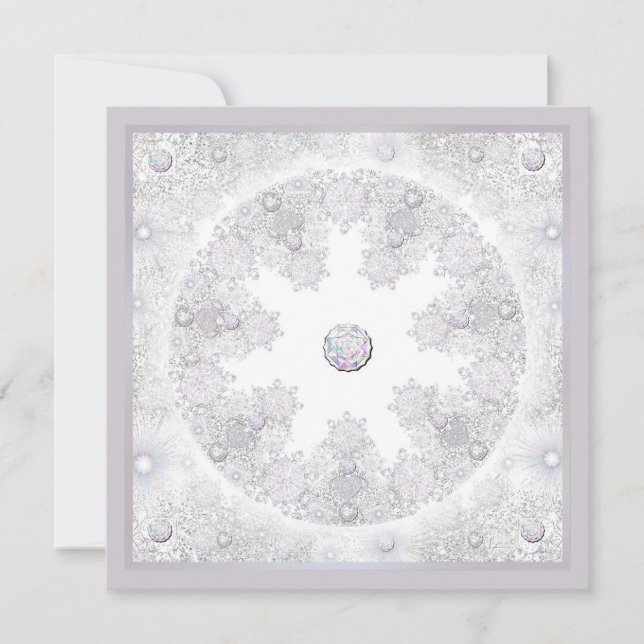 Vitnowflake Inbjudningar (Framsida)