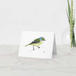 Vitögd vireo anteckningskort