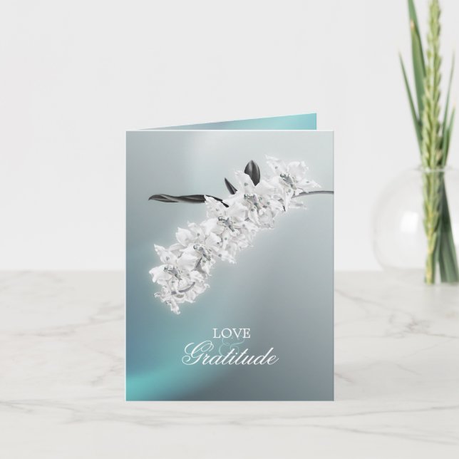 VitOrchid - tackfotoet noterar kortet Tack Kort (Framsida)