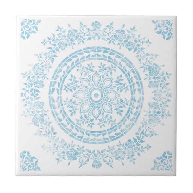 Vitoria Damask i keramisk kaka Kakelplatta (Framsidan)