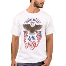 Vitörn med flaggor 4:e juli T-shirt