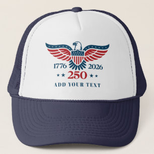 Vitörnsklogotyp Amerika 250-årsjubileum 1776 2026 Keps