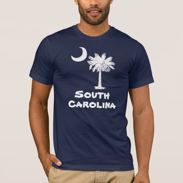 VitPalmettoSouth Carolina T-tröja Tee (Framsida)