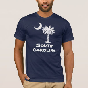 VitPalmettoSouth Carolina T-tröja Tee Shirt
