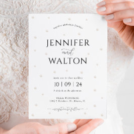 Vitpärlbröllop - inbjudan