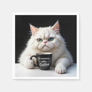 Vitpersisk katt Humor Pappersservett