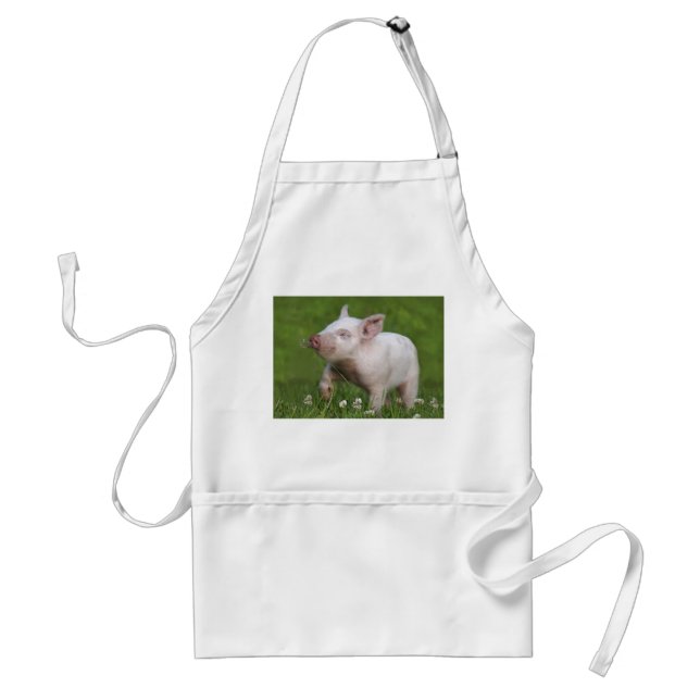 VitPiglet som luktar blommor Förkläde (Framsidan)