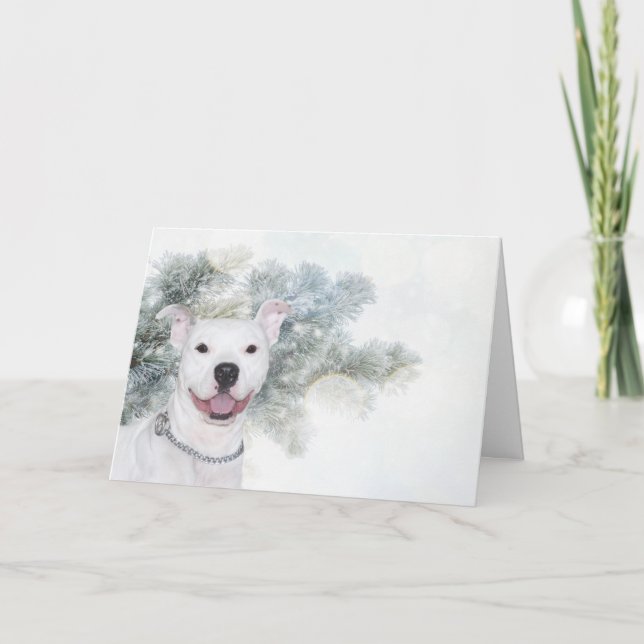 Vitpitbulljul Helgkort (Framsida)