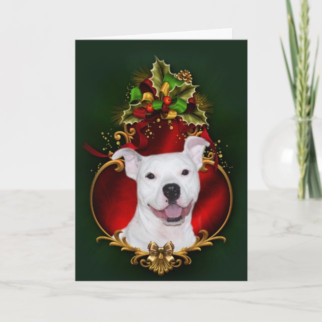 Vitpitbulljul Helgkort (Framsida)
