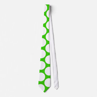 Vitpolka dots på grönt slips