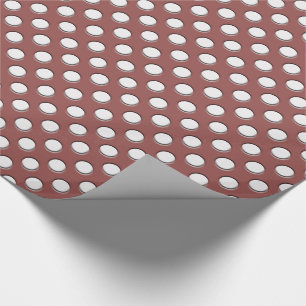 Vitpolka dots på Marsala Presentpapper