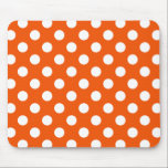 Vitpolka dots på orangen musmatta<br><div class="desc">Vitpolka dots på orangen</div>