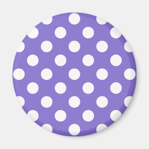 Vitpolka dots på vintergröna magnet