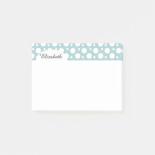 Vitpolka dots post-it block