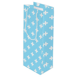 Vitpolka kor på baby blue