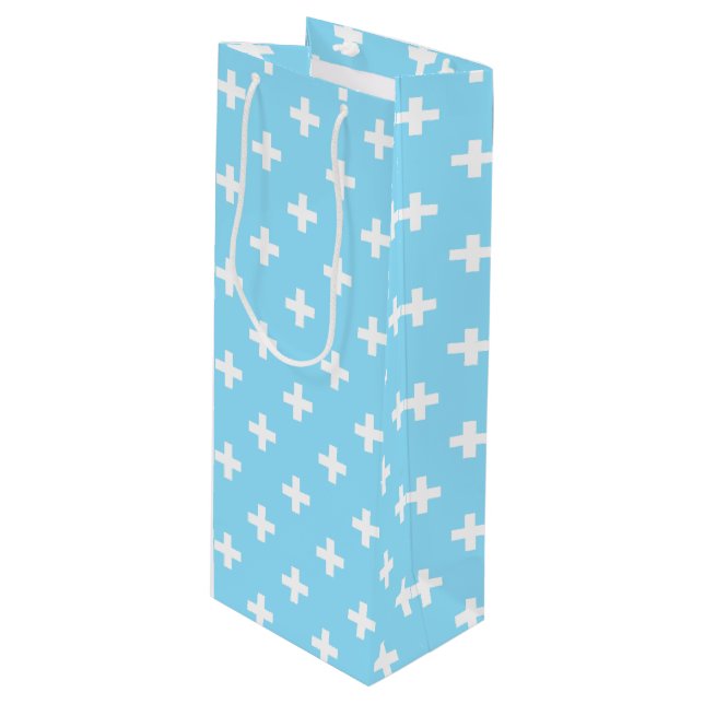 Vitpolka kor på baby blue (Framsidan Vinklad)