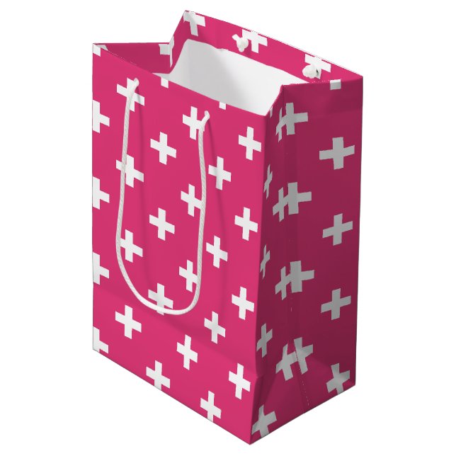 Vitpolka kor på fuchsia (Framsidan Vinklad)
