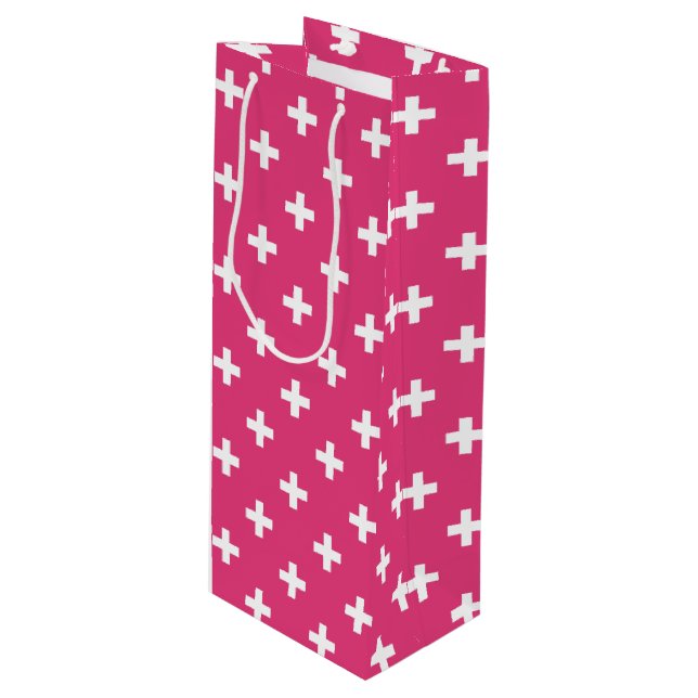 Vitpolka kor på fuchsia (Framsidan Vinklad)