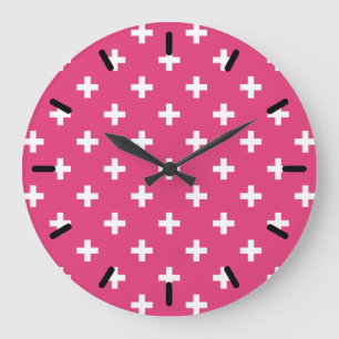 Vitpolka kor på fuchsia stor klocka