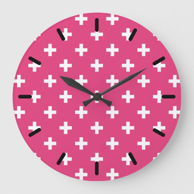 Vitpolka kor på fuchsia stor klocka (Framsida)