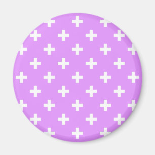 Vitpolka kor på lilac magnet