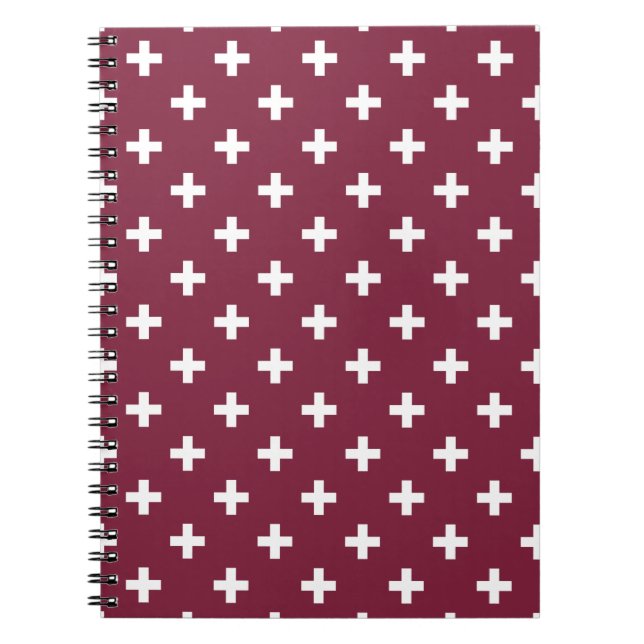 Vitpolka kor på mullbär anteckningsbok (Framsidan)