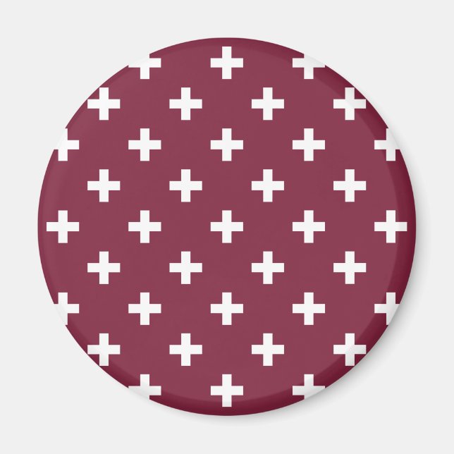 Vitpolka kor på mullbär magnet (Framsidan)