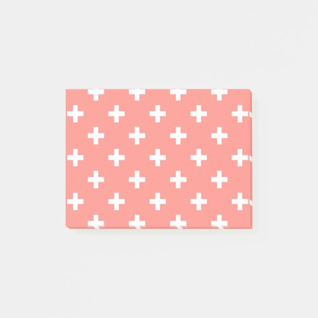 Vitpolka kor på persikor post-it block (Framsida)