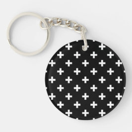 Vitpolka kor på svart