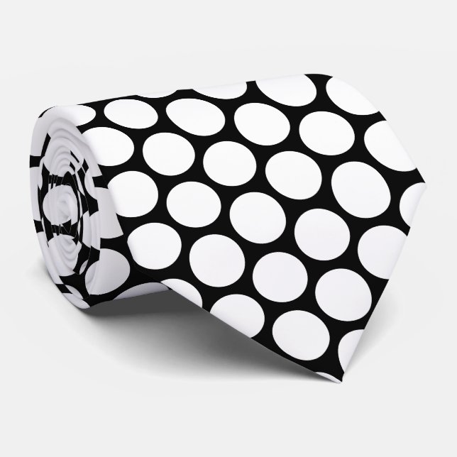 Vitpolka - punktdesign slips (Rullad)