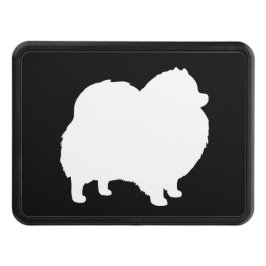 VitPomeranian Silhouette Dragkroksskydd