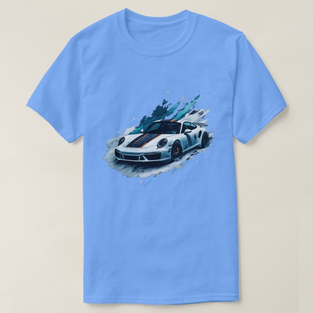 Vitporsche 911 carrera 4S T Shirt (Design framsida)