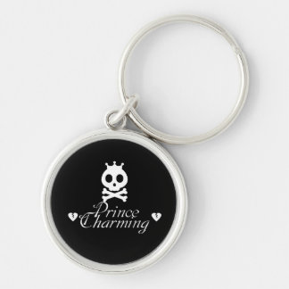VitPrince Charmig Keychain Rund Silverfärgad Nyckelring