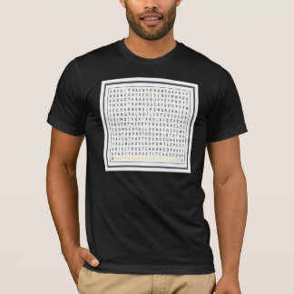 Vitpussel, mörk skjorta tee