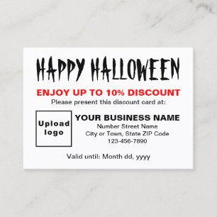 Vitrabattkort för Business Halloween Rabattkort