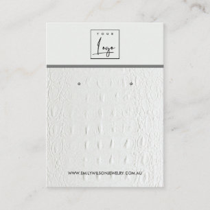 VITRÄDARE STRUKTUR STUD EARRING VISNING CARD VISITKORT