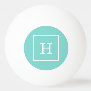 Vitramad vattenlevande Turkos - inledande monogram Pingisboll