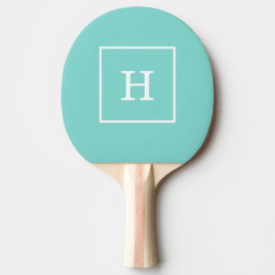 Vitramad vattenlevande Turkos - inledande monogram Pingisracket