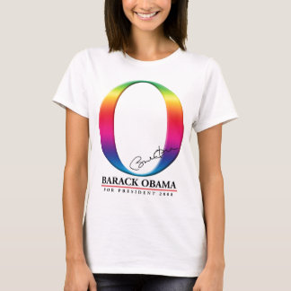 Vitregnbågenolla - Barack Obama för president Tee Shirt