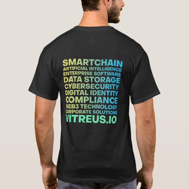 VITREUS-tryckt T-Shirt (fram och bak) | SVART (Baksida)